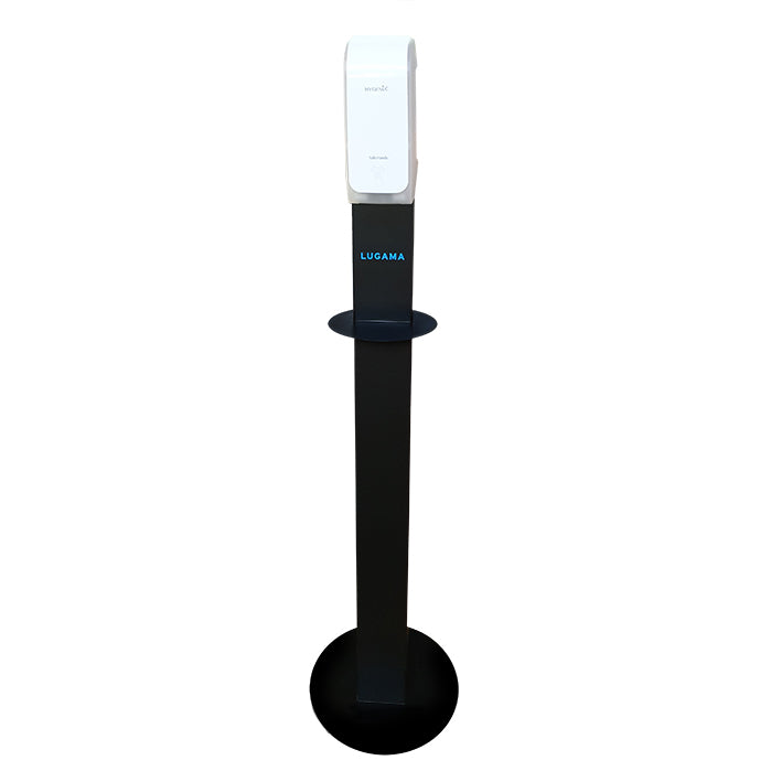 Disinfection column painted matt black