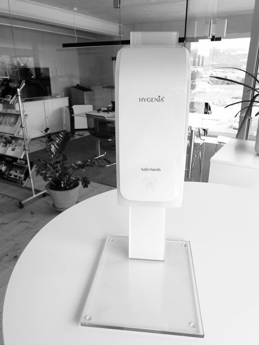 Desinfektionssäule Tischaufstellung Glas