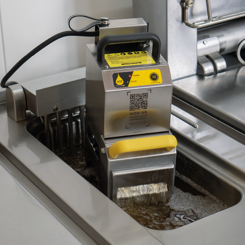 VITO® VS Frittierölfilter Herbstaktion inklusive Öltester und 1 Karton Filter (PE100)